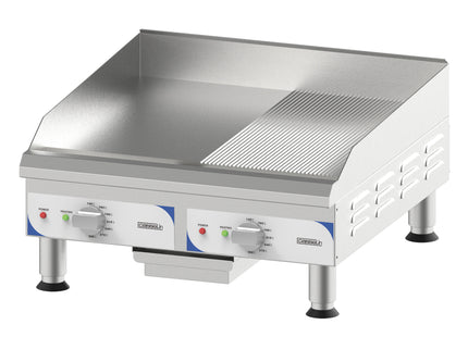 Electric grooved smooth griddle plate - Large