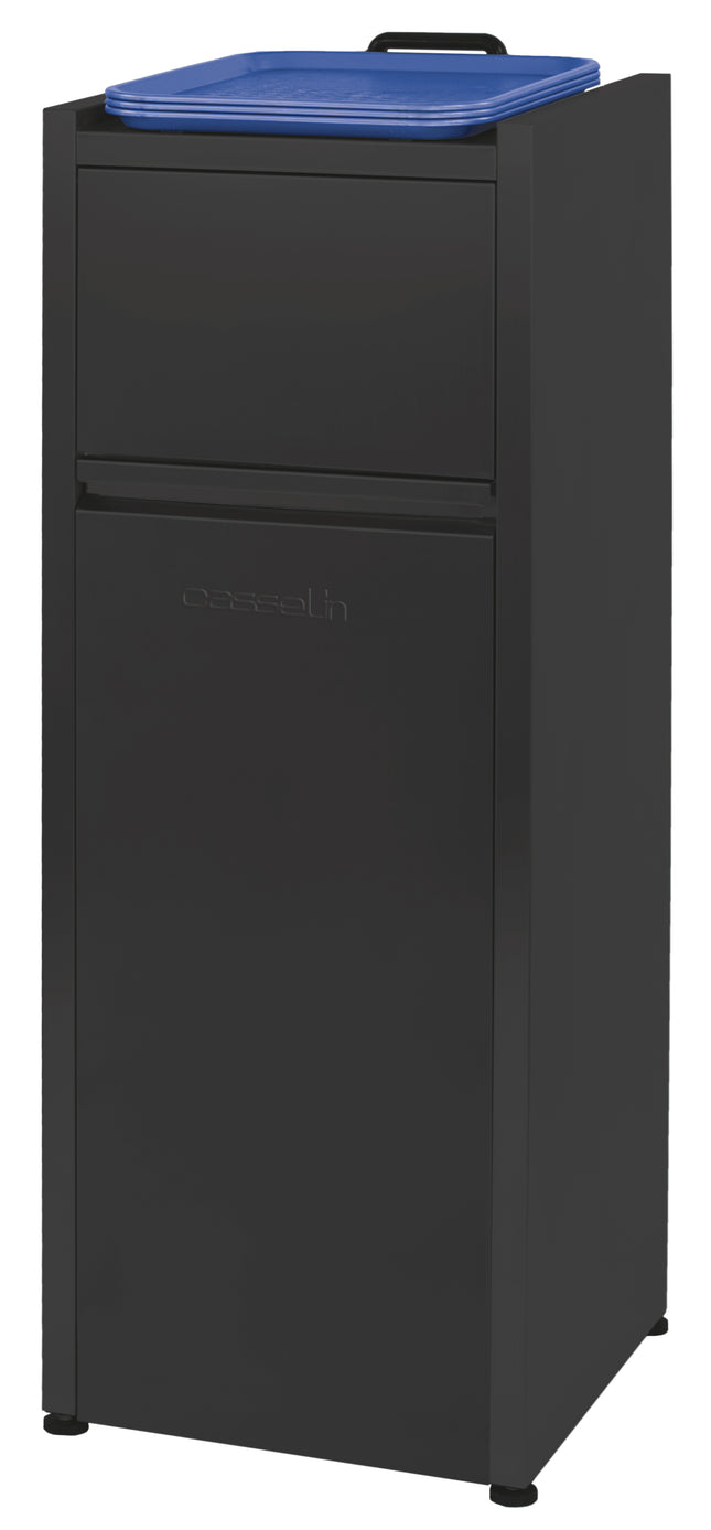 Fast food trash can black