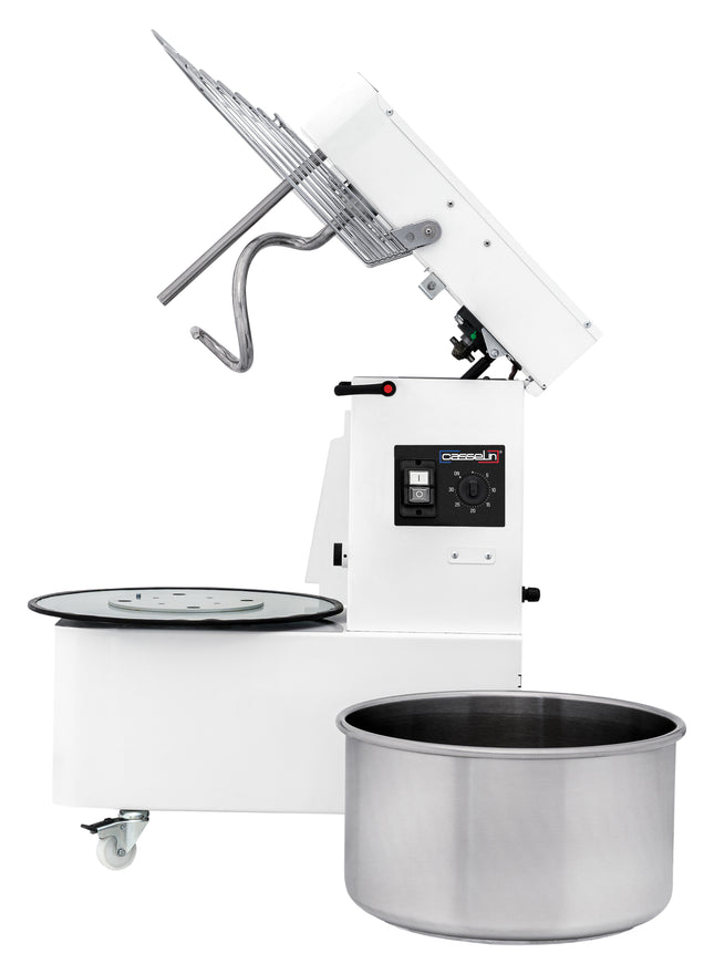 Spiralmixer mit anhebbarem Kopf und abnehmbarer Schüssel, 2 Geschwindigkeiten, 17 kg