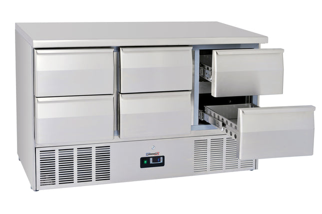 Refrigerated serving table 6 drawers GN 1/1