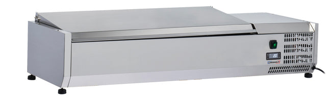 bord-top saladette med låg 3 x GN 1/3 + 1 GN 1/2