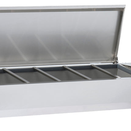 Saladette de table avec couvercle 5 x GN 1/3 + 1 GN 1/2