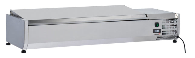 bord-top saladette med låg 6 x GN 1/3