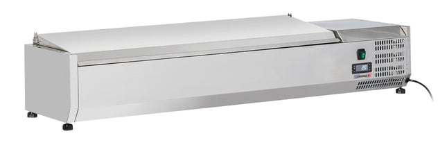 bord-top saladette med låg 6 x GN 1/4
