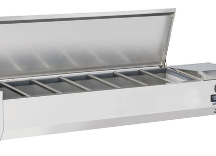 Table-top saladette with lid 7 x GN 1/4