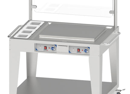 Mobile stand griddle plate
