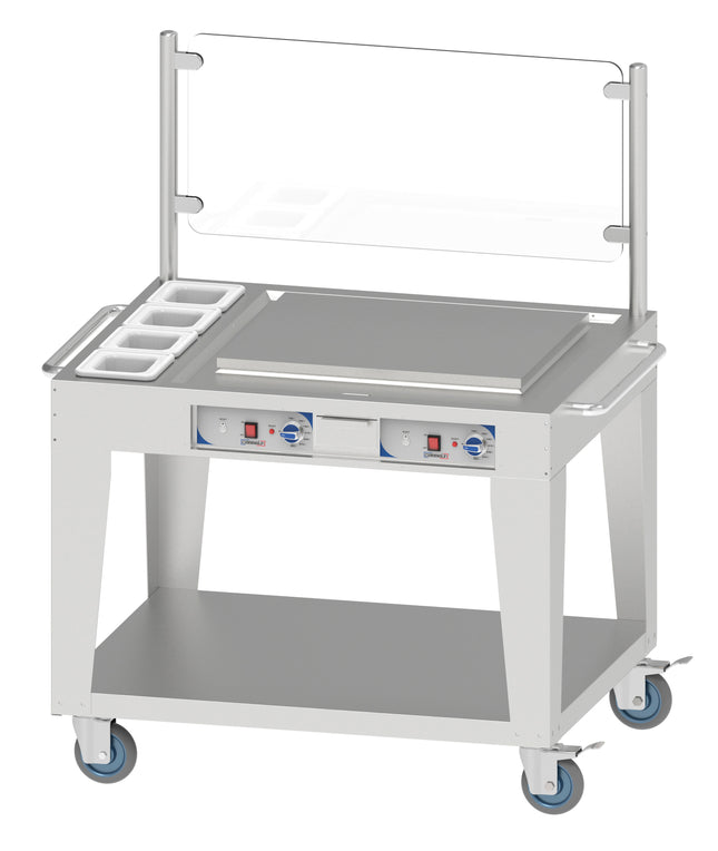 Mobile stand griddle plate