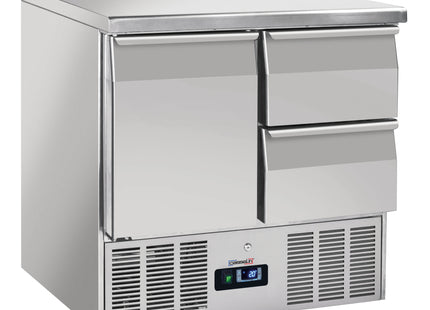 Saladette - Refrigerated serving table 2 drawers 1 door GN 1/1