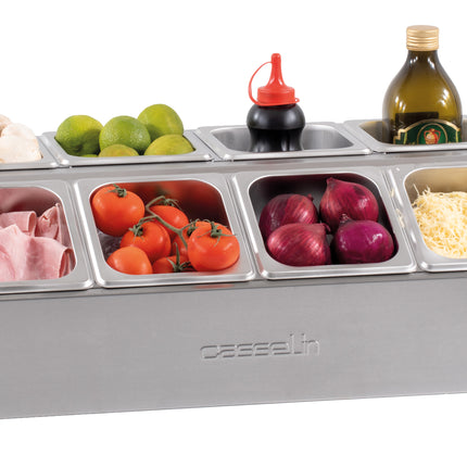 Etagère de table pour 12 bacs GN1/6 - 2 rangs