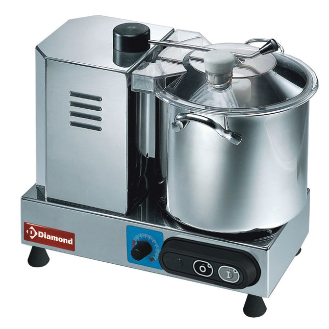 Stainless steel cutter, 6 liters, variable speed