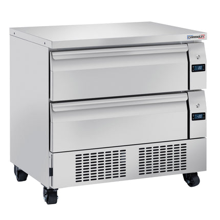 Gekühlte Kochbasis, 2 gemischte Positiv-Negativ-Schubladen, 4 x GN 1/1