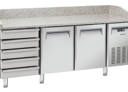 Refrigerated pizza counter 5 drawers 2 doors