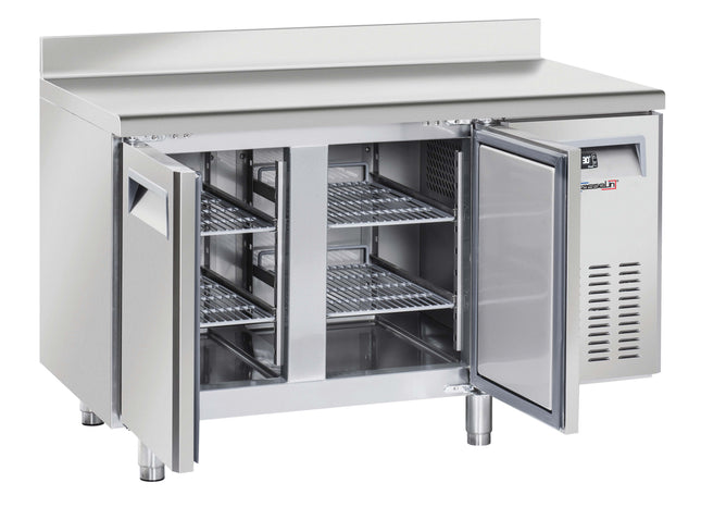 Negative refrigerated counter with backsplash 2 doors