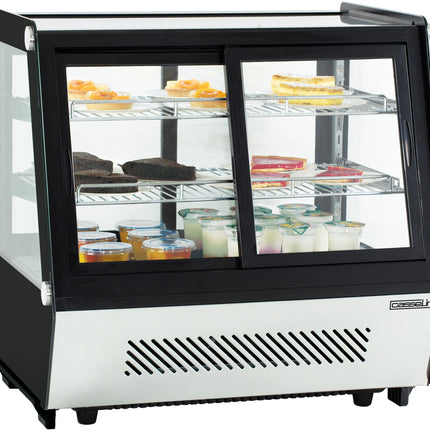 Refrigerated display case double sliding doors 125 L