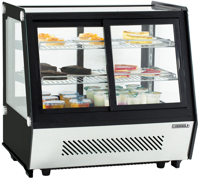 Refrigerated display case double sliding doors 125 L