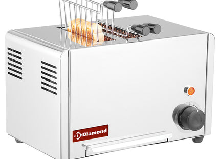 Grille-pain électrique (croque-monsieur), 2 pinces - Inox.