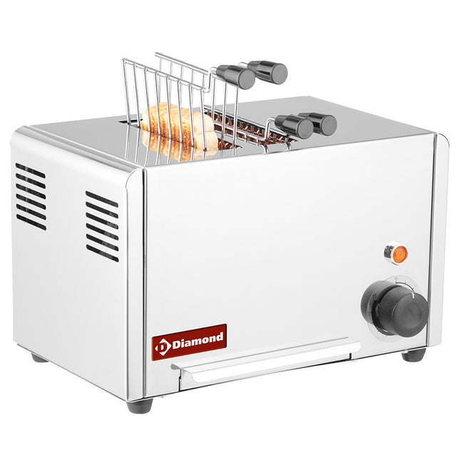 Grille-pain électrique (croque-monsieur), 2 pinces - Inox.