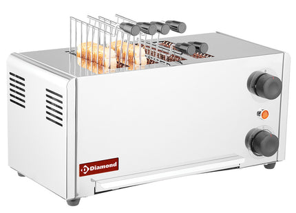 Electric toaster (croque-monsieur), 4 tongs - Stainless steel.