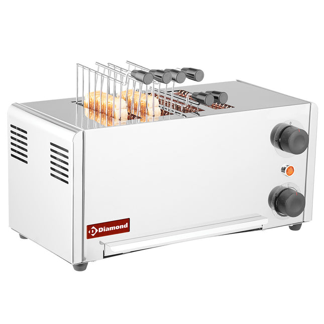 Grille-pain électrique (croque-monsieur), 4 pinces - Inox.