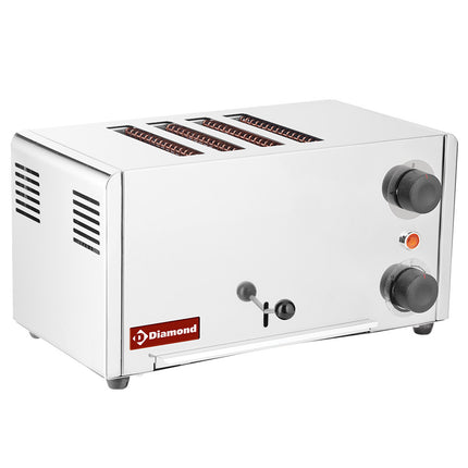 Electric roast bread 4 sections - stainless steel