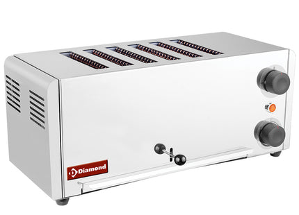 Electric roast bread 6 sections - stainless steel.