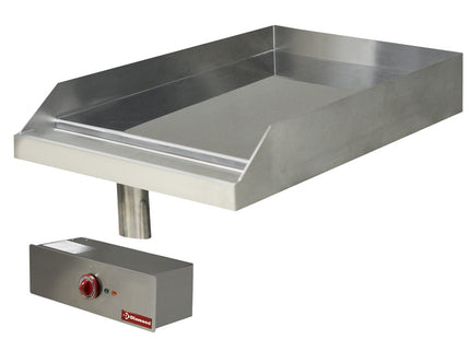 Smooth cooking plate, electric, chrome-plated, drop in