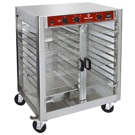 Armoire pour rôtissoire rotative, sur roulettes