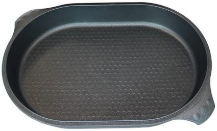 Eurolux Premium Cast Iron Lid approximately 40 x 27 cm, approximately 6.5 cm high, 3.3 L