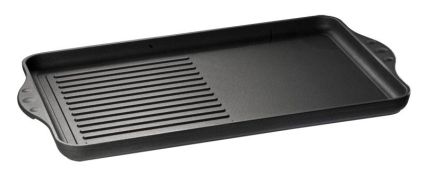 Eurolux Premium Grillplade 43 x 28 x 2,5 cm, halv rillet