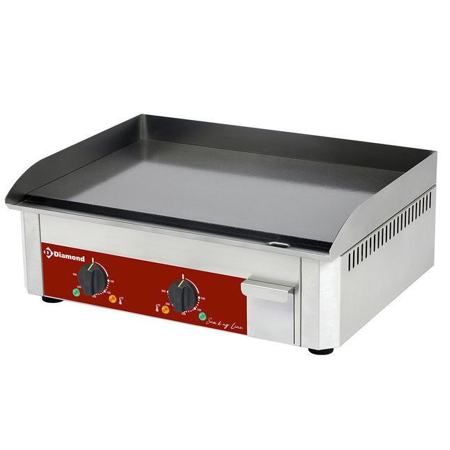 Electric griddle plate, double, enamelled surface