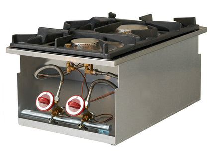 Cuisinière à gaz 2 brûleurs à haute température, encastrable