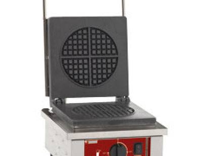 Electrical waffle iron for 4 rounded waffles
