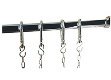 Kit butchery stainless steel bar and 4 hooks (complementary)