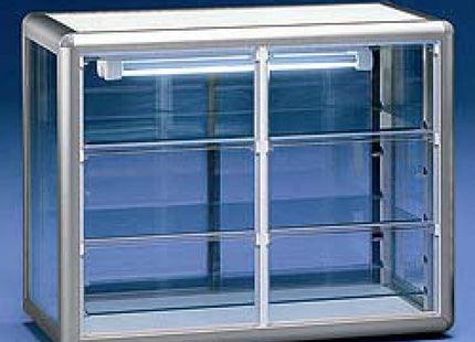 Positive display case 3 glass sides