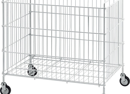 Laundry basket on castors, folding stool