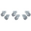 Kit 6 roulettes SST pour tables, pivotantes, 2 avec freins