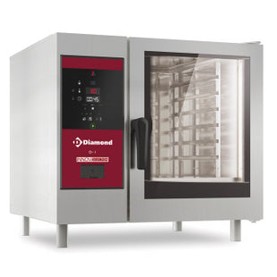 Four électrique vapeur directe et convection, 6x GN 1/1+Nettoyage