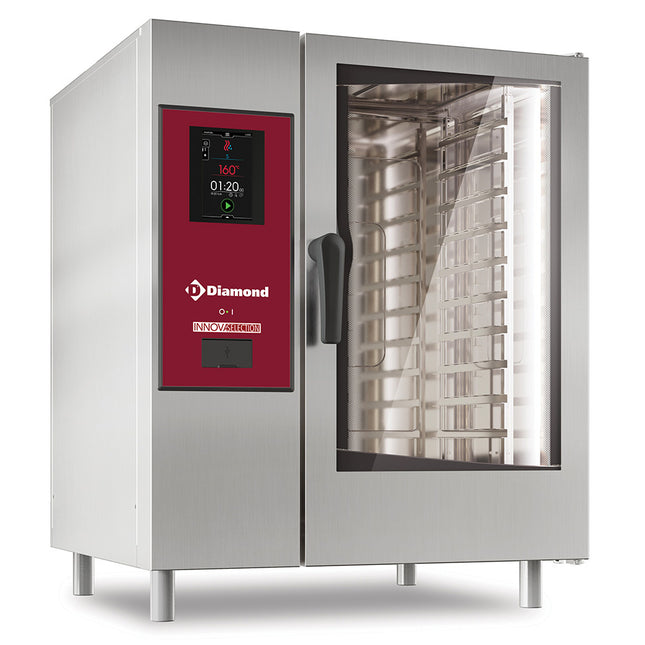Elektrisk ovn "TOUCH" direkte damp og konveksjon 10x GN 1/1 + Rengjøring
