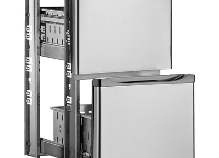 Drawers kit, stainless steel, (1/2 + 1/2) x TAV