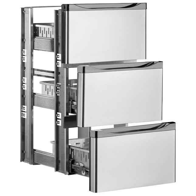 Kit tiroirs, inox, (1/3+1/3+1/3) x TAVtest