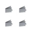Kit de 4 clips pour grille complémentaire TAB...& TABS...