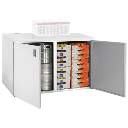 Storage cabinet, 1400 liters, 2 doors (without unit)
