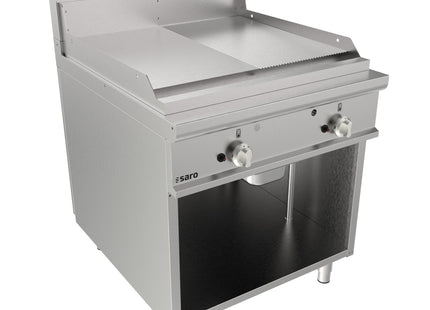 SARO gasgrillplade, 800 mm bred, fritstående, 1/2+1/2 
Model LQ / FTG4BAM