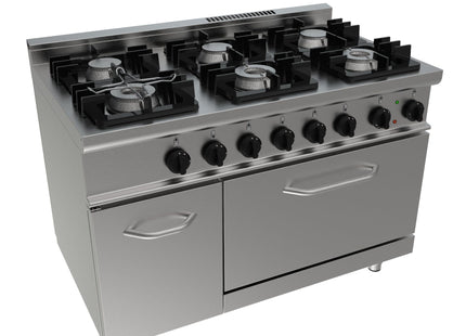 SARO gaskomfur med elektrisk ovn 
Model E7/KUPG6LE