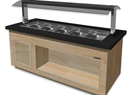 SARO salatbar til 5x 1/1 GN, 
model PREMIUM LINE SB-K200 OAK