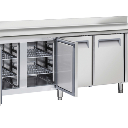 Negativ Kølebord med backsplash 4 døre