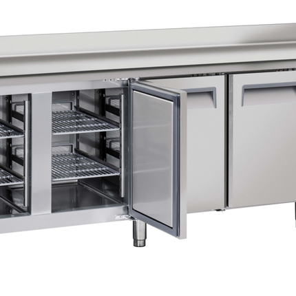 Kølebord med backsplash 4 døre