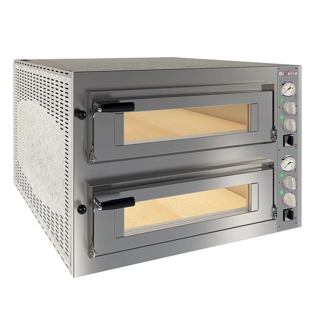 Electric oven 2x 6 pizzas diam.350mm, 2 rooms