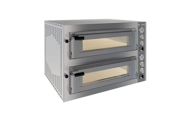 Electric oven 2x 4 pizzas diam.350mm, 2 rooms