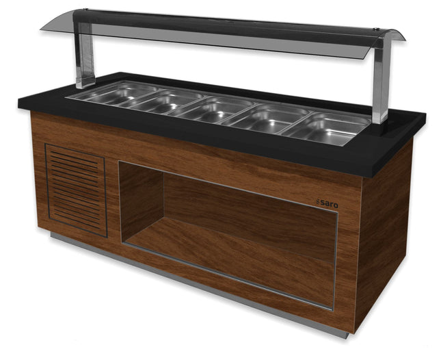 SARO varm buffet 
Model PREMIUM LINE SB-H200 valnød